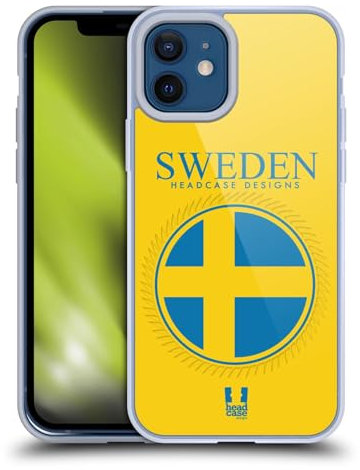 Head Case Designs Sweden Swedish Sverige Flag Fahne Flicken 2 Gelhülle [Militärischer Schutzgrad] Kompatibel Mit Apple iPhone 12 / iPhone 12 Pro Und Kompatibel Mit MagSafe