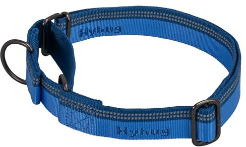 Hyhug Design, Martingale Nylon Klassische Halsbänder ,Anti-Flucht Hundehalsband. 3M Reflektierender Streifen, Komfortabel Verstellbar, Sicherer Nachtspaziergang, (Kleine, Marina Blue)