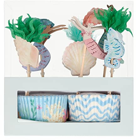 Meri Meri Meerjungfrauen-Cupcake-Set, 24 Stück