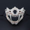 JYMSB Tier Skelett Maske Halloween, Harz Hund Schädel Knochen Zähne Scary Horror Devil Wolf Werwolf Maske Halbmaske B
