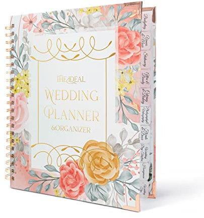 Hochzeitsplanerbuch und Organizer für die Braut, schönes Verlobungsgeschenk für Paare, Braut, einzigartiges Hochzeitsplanungsbuch, 27,9 x 22,9 cm, Hardcover & Kalender & Innentaschen