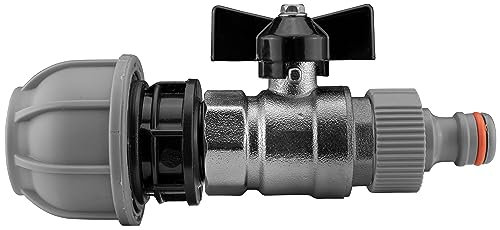 mdpe Compression Water Supply Pipe Fitting to Metal Butterfly Valve-Universal Click-Lock Hose Connection kit,for 20mm,25mm or 32mm Pipe (32mm mdpe)