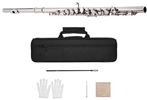 Kerrey Querflöte Anfänger Holzwind-Instrumentenflöte Silber Überzogen 16 Löcher C Key Cupronickel Mit Tasche