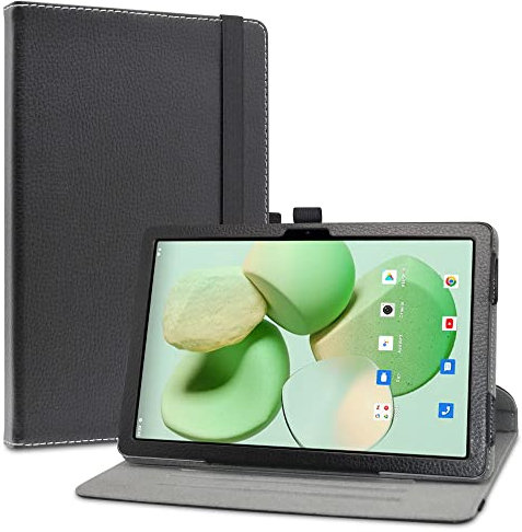 LiuShan Rotating Hülle für DOOGEE T10/T10S/T10 PRO - 360° Drehbare Standfunktion für 10.1 Zoll Android Tablet, Schwarz