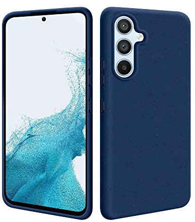 HSP Case for Samsung Galaxy A54 5G [Sustainable Bio Plastic] Cell Phone Case | Biodegradable Recyclable | Wheat Straw TPU Case Protective Cover | Environmentally Friendly Exact Matt | Blue