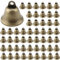 DAKFOOK 120Pcs Bronze Jingle Bells, 38mm Small Craft Bells, Mini Hanging Bell for Crafts, Decorations, Christmas Tree