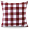 Ohok Dekorativ Vintage Kissenbezug, Polyester Leinen Plaid Zierkissenbezüge, Deko Sofakissen Couchkissen Kissenhülle Set für Schlafzimmer Wohnzimmer Sofa Couch Auto (50x50 cm, 1 Stück Rot-Weiβ)