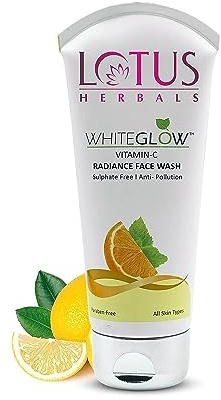 Lotus Herbals WhiteGlow Vitamin C Radiance Gesichtsreinigung, für dunkle Flecken und stumpfe Haut, Anti-Verschmutzung, 100 g