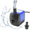 Conquerall Bomba sumergible CHA-450 118GPH 450L/H AC 8W Bomba de agua silenciosa 3.28ft de altura para peceras, fuentes, estanques, acuarios, fuentes de jardín, hidroponía y bebederos de mascotas.