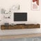 Hovothy Wandregale 2 Pcs 102x30x20cm Räuchereiche Holzwerkstoff Globus Bar Hängeschrank Küche Blumenregal Küchenregal Hängend Wandschränke Schwerlastregal Eckregal Schreibtisch Regal