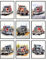 BigWig Prints Halb-LKW-Dekoration für Jungenzimmer - Bauwanddekoration, Poster, Raum-Dekor, Ungerahmt, 9 Stück (20,3 x