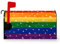 Pride Briefkastenabdeckung, magnetisch, Standardgröße, Regenbogenfarben, Gay Pride, Post, Post, Herz, Stolz, Liebe, LGBT, Asexuell, LGBTQ, Briefkasten-Verpackung, wasserdicht, für Garten, Hof, 53,3 x