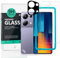 Ibywind 2 Piezas Protector Pantalla para Xiaomi Poco M6 Pro 4G 6.67(No para Poco M6 Pro 5G/Poco M6 5G)+1 Pieza Protector Cámara+1 Pieza Protector Trasera Fibra Carbono,Dureza 9H Cristal Templado