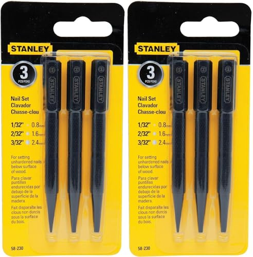 STANLEY Nail Setter, Steel, 3-Piece (58-230)- Pack of 2
