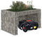Rasenroboter Unterstand, Rasenmäher-Garage mit Hochbeet 110x80x60 cm Stahldraht Mährobotergarage Automower Überdachung Mähroboter Carport