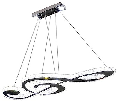 Modernes Wohnzimmer Kristall Kronleuchter Piano-Kronleuchter mit Musiknoten LED K9 Kristall Pendelleuchte Kreative Moderne Kunst Warm Romantische Deckenleuchte for Flur Schlafzimmer Restaurant Bar