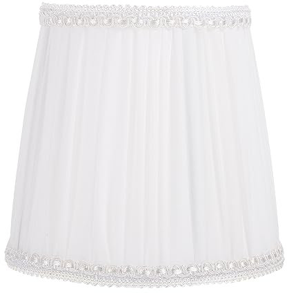 WHAMVOX Stofflampenschirm Weiß Plissee Lampenabdeckung Für Kronleuchter Wandleuchte Tischlampe Wohnzimmer Schlafzimmer Lampe Zubehör