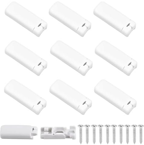 RXKFIGX 10 Pieces Bracket for Pleated Blinds for Drilling Pleated Bracket Spare Parts Pleated Replacement Parts for Pleated Blind Clamp Support for Mounting Curtains and Blinds on Window Frames