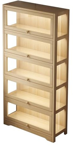 DZZTHSH Étagères de Rangement pour vitrines à 5 Niveaux, vitrines en Verre Acrylique pour Objets de Collection, bibliothèque étanche à la poussière pour Salle de Jeux