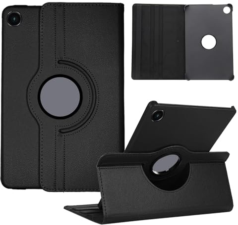 Coque Compatible avec Samsung Galaxy Tab A9 8,7 Pouces SM-X110/X115, Housse Support Rotatif 360°, Etui de Protection PU Cuir