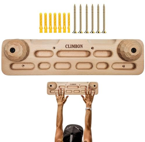 Fingerpeg 1.0 Hangboard - Klettertrainings-Hangboard, Holzgriffbrett Für Rocktraining | Hängendes Klettern Für an Der Tür Montierte Trainingsstation Rock, Kletter-Klimmzugstange Für -Fitnessstudio