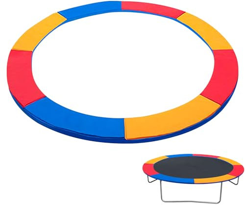 Jenshhch Trampolin Randabdeckung 305 430 400 Bodentrampolin Federabdeckung UV-Beständig Reißfest Ersatzteile Blau Für Outdoor Trampoline Mit Sicherheitsclips (B)