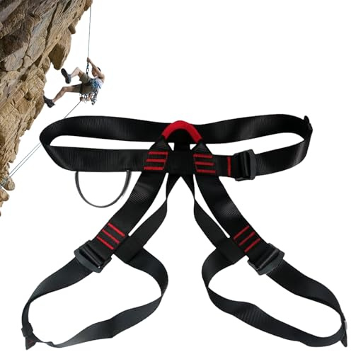 Renchey Arnés De Escalada - Arnés de Cintura para Escalada,Equipo De Protección Reforzado Para Construcción, Rapel Y Montañismo