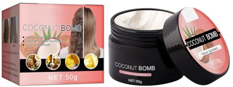 Kokosnuss Haarmaske Mit Pflegender Formel,Intensive Feuchtigkeitscreme Für Glänzendes Haar,Repariert Spliss Und Trockene Spitzen,Für Alle Haartypen Und Tägliche.