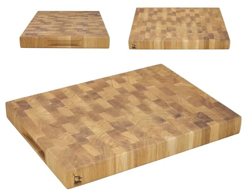 DESKA - Tagliere in legno di rovere oliato 40 x 30 x 4 LOGO