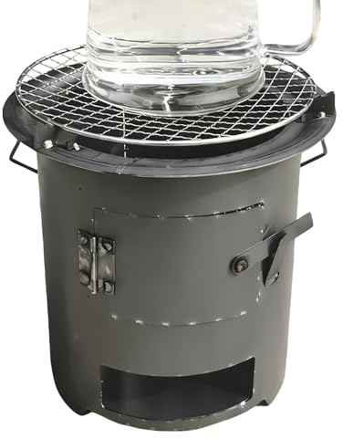 ,Utensilio de cocina al aire libre con mango | horno de combustión de madera para exteriores | para supervivencia preparación urgente de mochilero viaje al aire libre terraza patio trasero