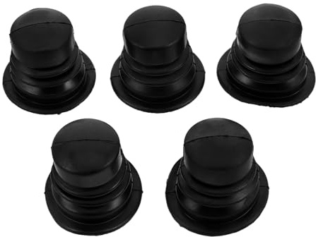 OATIPHO 5 Pièces Bouchons de Vidange en Caoutchouc Noir pour Machine à Laver, Joint Étanche Anti-odeurs, Compatible Machine à Laver Semi-automatique et Double Cuve