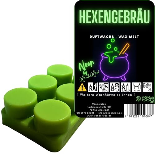 WonderWax Neon Duftriegel 6 x Duftwachs Kreise Wachsmelt Duftwachs Raumduft für Duftlampen Soja Wachs Melts Duftmelt Aroma Wellnes Kerzen Wärmer Wax Tarts Hexengebräu