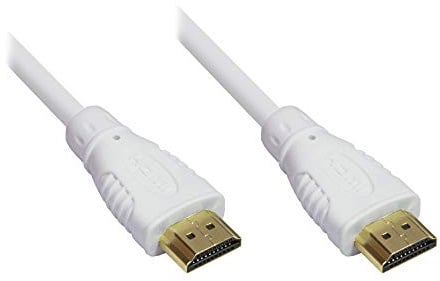 High-Speed-HDMI®-Kabel mit Ethernet, vergoldete Stecker, 3m weiß, Good Connections®