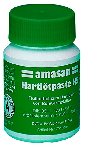 Amasan Hartlötpaste HS zum Löten von Kupferrohren in der Trinkwasser-, Heizungs-, Gas- und Ölinstallation nach DIN EN 1045-FH10 (F-SH 1) (100g Dose)