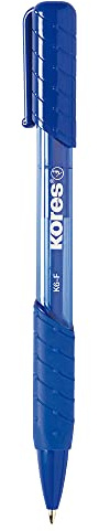Kores Druckkugelschreiber K-Pen K6, F, 12 Stück, blau