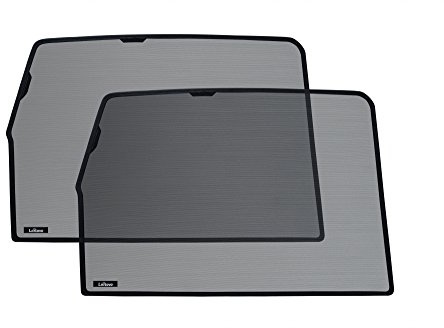 Sonnenschutz für die hinteren Fenster der neusten Generation passgenau in polymerbeschichteten Spezialgewebe. Dunkle Ausführung für hinten mit 15% Lichtdurchlassigkeit. Sekundenschneller Ein-und Ausbau