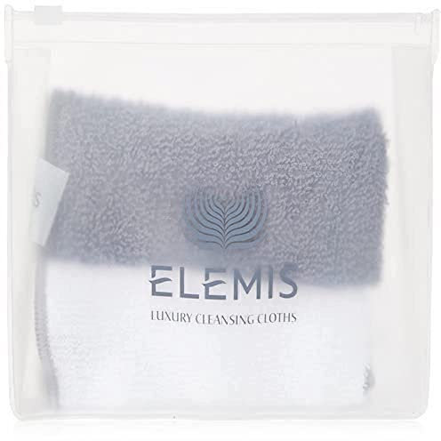 ELEMIS Luxury Cleansing Cloth Duo, Soft Pure Cotton Facial Cloths, Ideal For Removing Cleansers, Exfoliators and Masks, Gently Cleanses and Opens Pores, 2 Count ( Pack of 1)