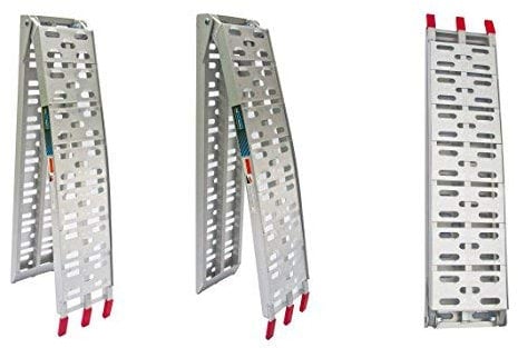 The Ramp People Pair of 2.2m Aluminium Folding Loading Ramps for ATVs, Quad Bikes, Lawnmowers (2.2m length, 600kg capacity)