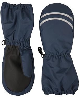 Mountain Warehouse Long Cuff Kids Snow Mittens Navy (Long Cuff) S