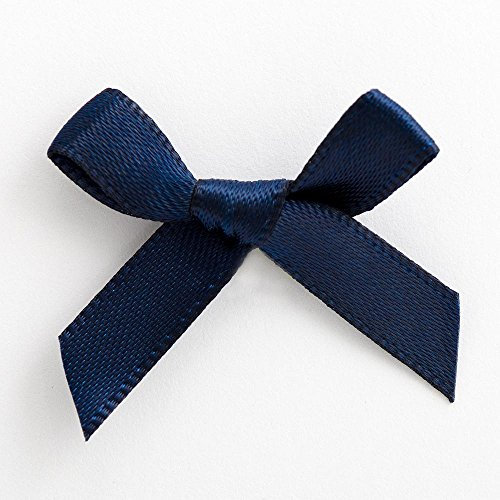 Mini Satinschleife 3cm aus 6mm Band (100 Stück) - Marineblau – Dunkelblau