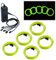 COVVY Wasserdicht Flexibel 5 * 1Meter Neon Beleuchtung Lichtschlauch Leuchtschnur EL Kabel Wire mit 3 Modis für Disco Party Kinder Halloween Kostüm Kleidung Weihnachtsfeiern (Grün)