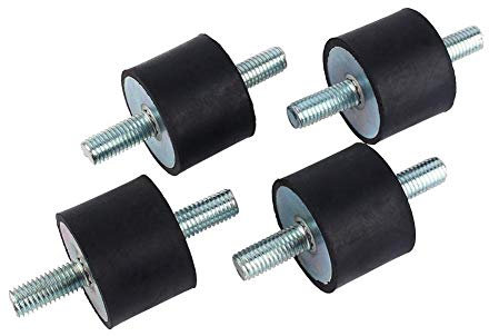 Hilitand 4Pcs Shock Absorber M10 40 * 30MM Anti Vibration Rubber Mount Threaded Damper Metal Bonded Rubber Part for Air Compressor Pump
