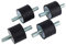 Hilitand 4Pcs Shock Absorber M10 40 * 30MM Anti Vibration Rubber Mount Threaded Damper Metal Bonded Rubber Part for Air Compressor Pump