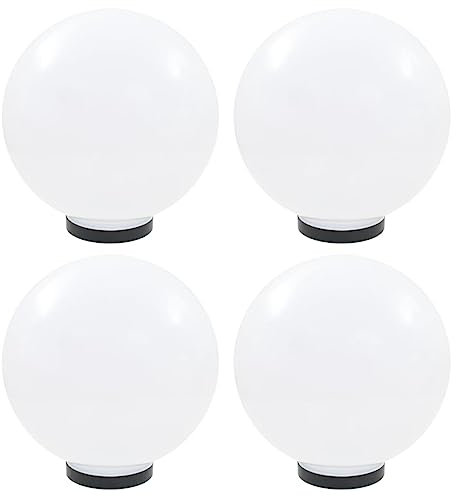 vidaXL 4X LED Gartenleuchte Kugelleuchte Kugellampe Lichtkugel Gartenkugel Leuchtkugel Außenlampe Gartenlampe Außenleuchte Leuchte Lampe Garten 30cm PMMA