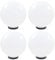 vidaXL 4X LED Gartenleuchte Kugelleuchte Kugellampe Lichtkugel Gartenkugel Leuchtkugel Außenlampe Gartenlampe Außenleuchte Leuchte Lampe Garten 30cm PMMA
