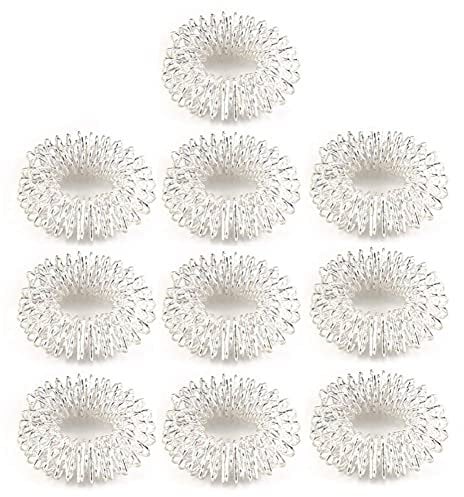 TOSSPER 10pcs Sinnes Finger-Ringe, Akupressur Ring Set Für Teens Erwachsene Stille Bremskraftbegrenzer Massage