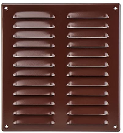 Marron 260x280 mm Rejilla de Ventilacion con Mosquitera, Metalica