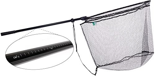 Zite Fishing Raubfisch-Kescher Gummiert mit Schultergurt - Hecht-Kescher Faltbar & Zander Angelkescher Groß 165cm