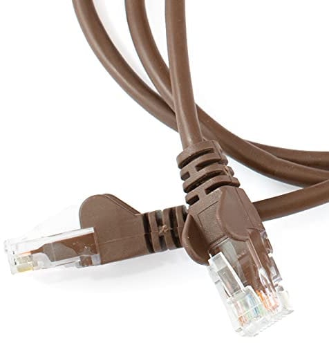 1M Network Ethernet Cable Brown Internet Router Patch Lead CAT5e PC TV Sky Q PS4