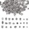 Grevosea 100g Zwischenperlen Metall Metallperlen Perlenkappen Silber Tibetanische Spacer Perlen Zwischenperlen für Armbänder Halskette DIY Schmuckherstellung